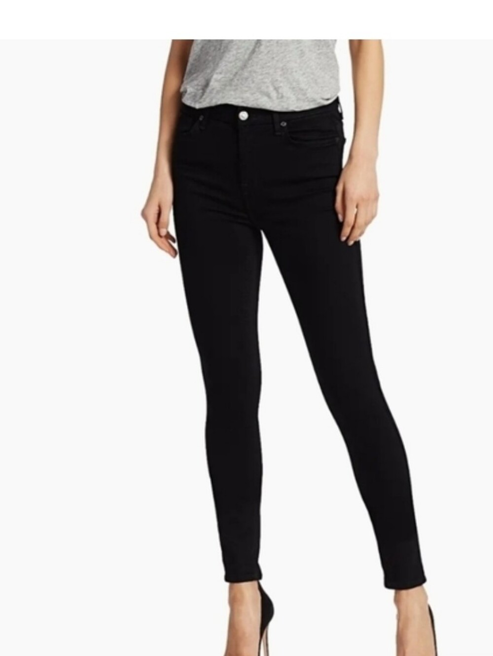 7 For All Mankind Black Skinny Jeans